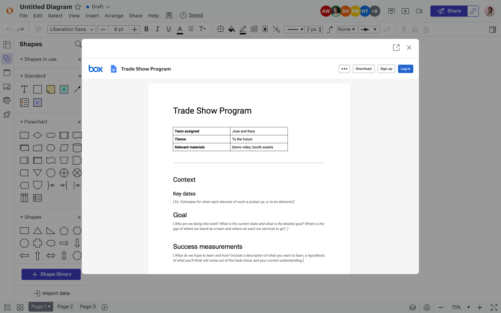 Box Embedded Links - Lucid integration - Enrich your Lucid documents with the context of Box files.