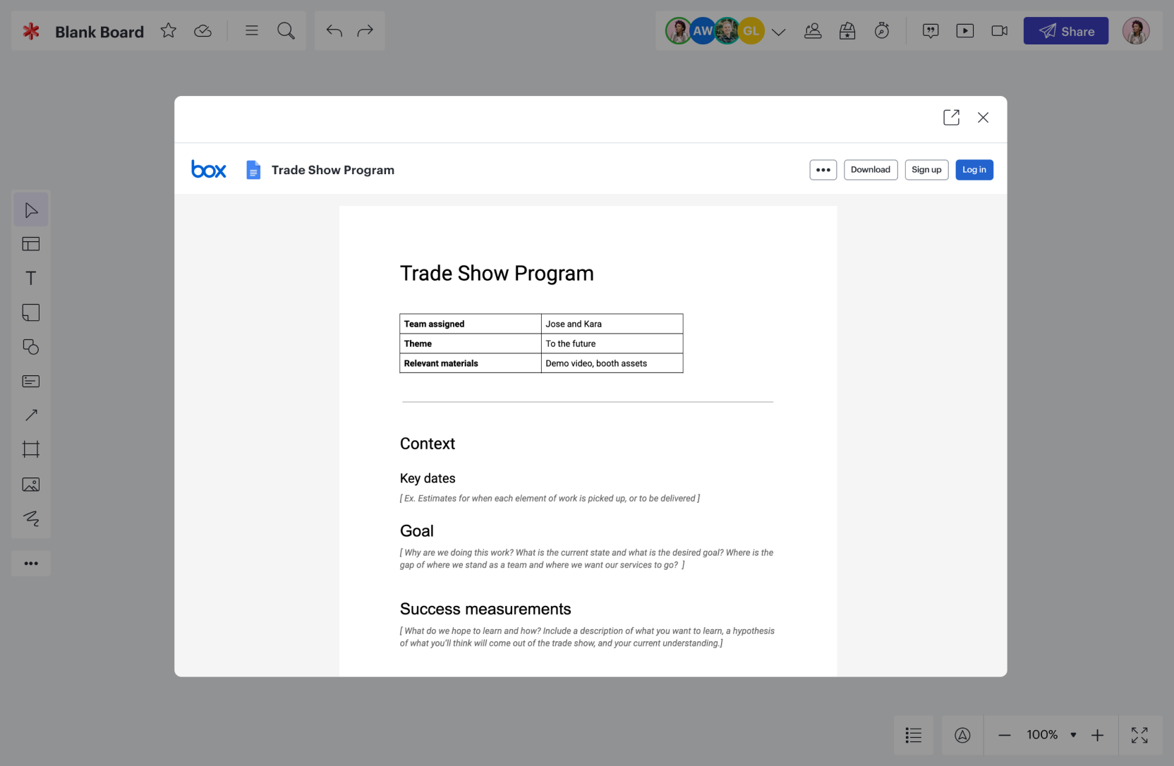 Box Embedded Links - Lucid integration - Enrich your Lucid documents with the context of Box files.