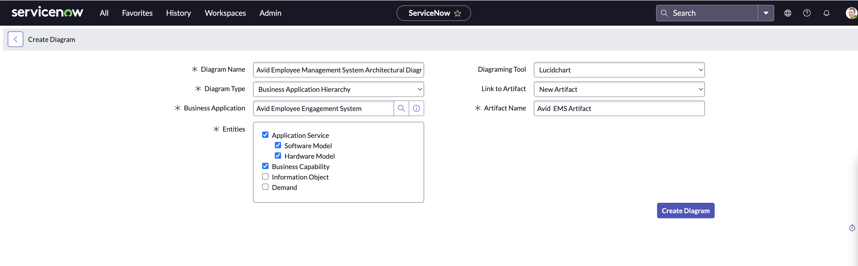 ServiceNow - Lucid integration - Visualize your ServiceNow APM data to make more informed decisions