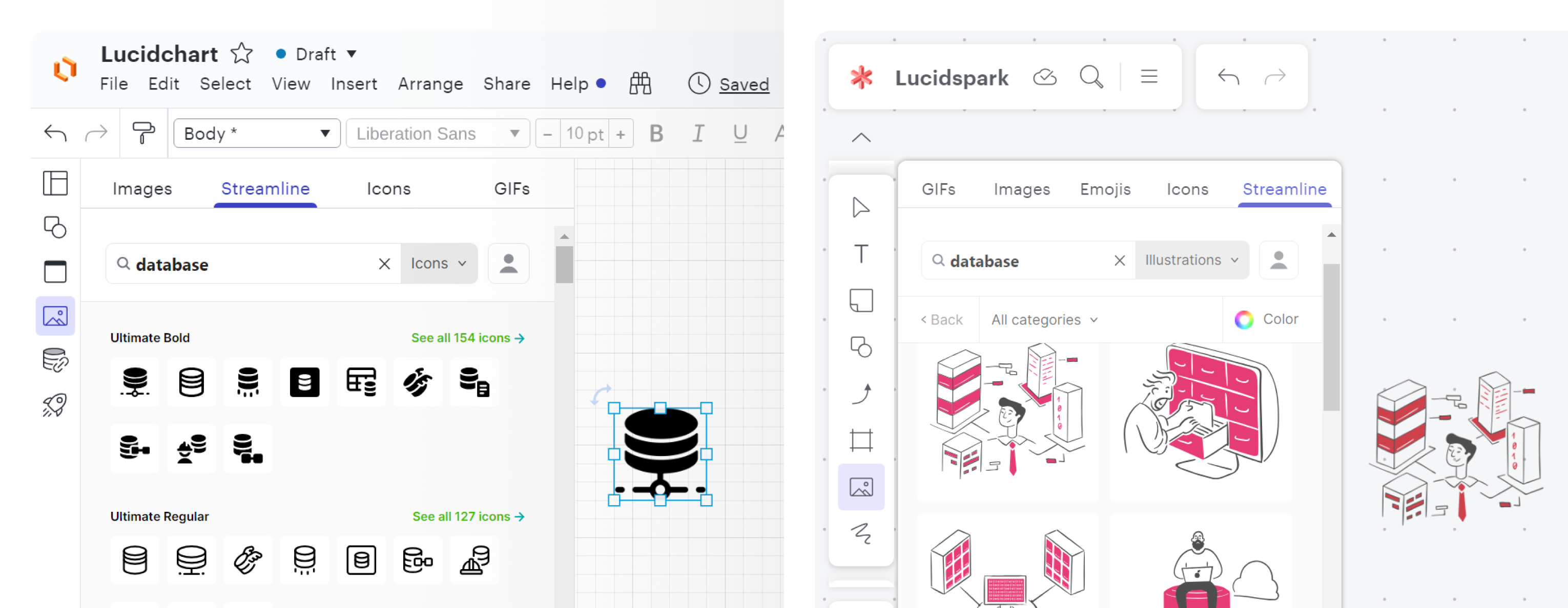 Streamline Icons, Illustrations, Emojis and Elements - Lucid integration - Make your diagrams, flowcharts, and whiteboards beautiful with consistent-looking graphic sets.